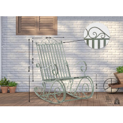 Cadeira de baloiço Smilla verde antigo